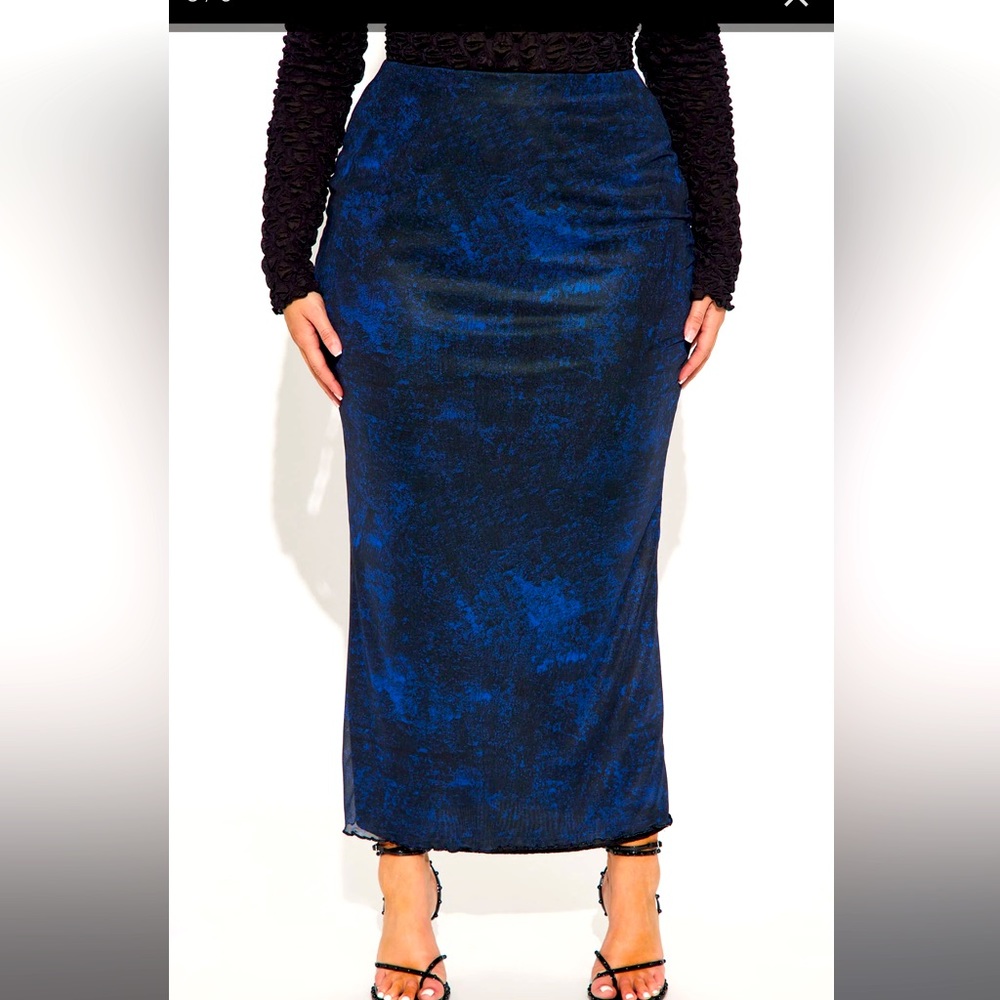 Black and navy maxi